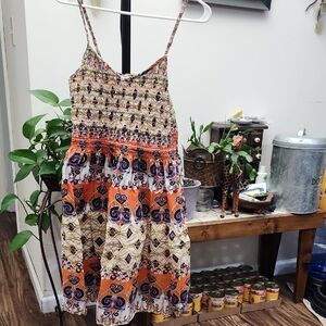 Pink Apple Multicolor Boho Dress